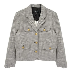 ME+EM Bracelet Sleeve Houndstooth Crop Jacket 8|M - Picture 1 of 11