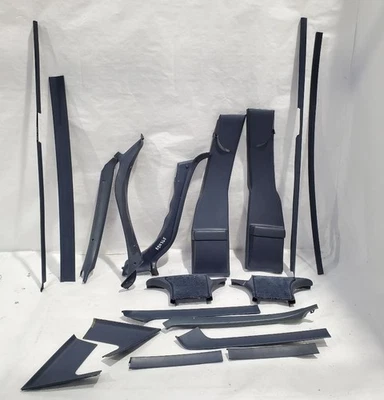 Cadillac Brougham 1988 OEM conjunto de embellecedores de techo pilar interior azul Foto 1 de 4