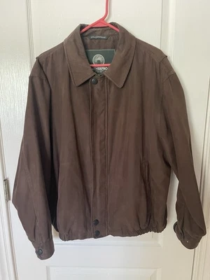 Weatherproof Brand Men's Micro-Suede Bomber Style Jacket Brown Size L - Image 1 of 4