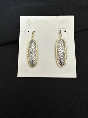 Филигранные серьги Kendra Scott Brenna/двухцветные/позолоченные/родиевые - Изображение 1 из 3
