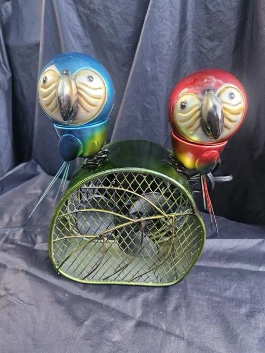 Parrot Figurine Standalone Decorative Fan - Image 1 of 4