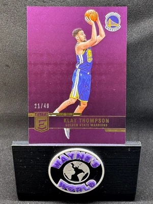 KLAY THOMPSON 2021-22 Panini Donruss Elite PURPLE #136 Golden State Warriors - Image 1 of 2