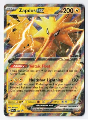Zapdos ex - 049 - SV: Scarlet & Violet Promo Cards Promo Holo NM - Image 1 of 2