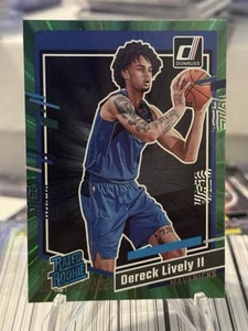2023-24 Donruss Basketball Derek Lively II Rated Rookie Green Laser RC #233 Mavs - Picture 1 of 2