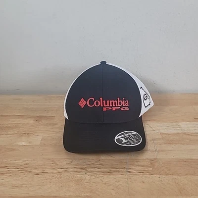 Columbia Georgia Bulldogs Hat Mens Black/White PFG MESH FLEX FIT UGA New - Image 1 of 4
