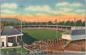 1939 Colorado Springs CO Linen Postcard "Penrose Stadium & Will Rogers Rodeo" - Picture 1 of 2