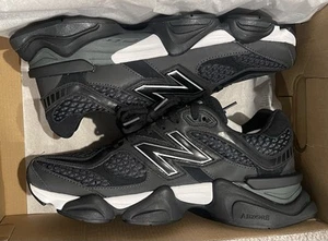 NEW BALANCE 9060 Men US 11 BLACK  GRAY  WHITE Mesh & Leather NEW In Box U9060PNR - Picture 1 of 9