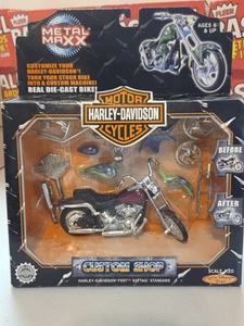 Harley Davidson Metal Maxx CUSTOM SHOP FXST Soft Tail 1:20 Die Cast Motorcycle - Picture 1 of 11