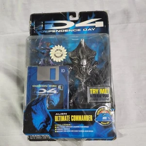 iD4 Alien Ultimate Commander Metal Chrome Figure Video Pack Independence Day - Picture 1 of 12