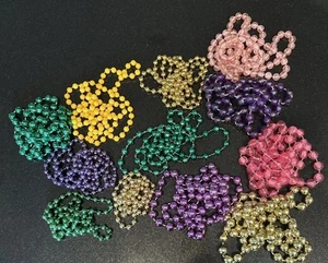 Lot of 12 Mardi Gras Beads Brand New Various Sizes and Colors - Picture 1 of 3