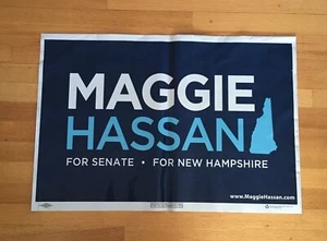 Letrero oficial de patio Maggie Hassan 2016 campaña del Senado de New Hampshire para todo clima - Imagen 1 de 1