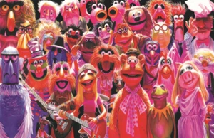 Muppets Group Portrait Retro Kermit Gonzo Piggy Animal Fozzie MATTE 13x19 - Picture 1 of 8