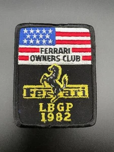 Vintage Ferrai Owners Club Long Beach Grand Prix 1982 Patch - Picture 1 of 2