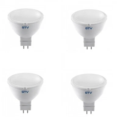 MR16 12V LED Light Bulbs Not Dimmable Spotlights 6W pack of 4 pcs GTV - Image 1 of 3