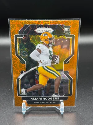 🔥2021 Panini Prizm Amari Rodgers Orange Lazer  RC - Green Bay Packers #405 🔥 - Image 1 of 2