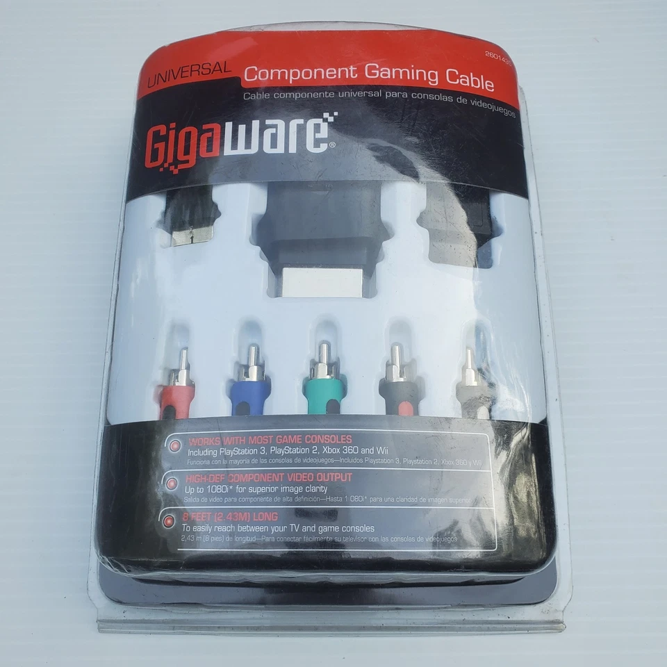 Gigaware 2601435 Component Gaming Cable For PS2, PS3, Wii, XBox 360 NEW - Image 1 of 2