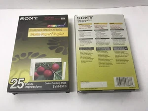  2 New Sony SVM-25LS Color Printing Pk 4 x 6 Postcard Size Photo Paper - Picture 1 of 4