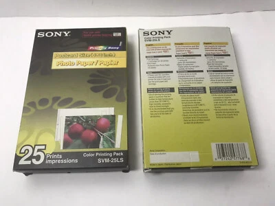  2 New Sony SVM-25LS Color Printing Pk 4 x 6 Postcard Size Photo Paper - Image 1 of 4