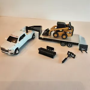 1/64 2021 Ram 3500 Big Horn Harvest w trailer and Cat 272D2 Skid Steer Loader - Picture 1 of 1