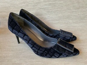 Stuart Weitzman décolleté donna nere con fibbia, taglia 41 EU - Foto 1 di 12