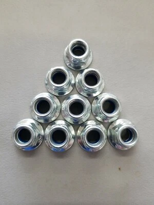 ANIXTER FASTNERS M10-1.25 or 10mm Metric Hex Flange Nylock Nut class 10.9 w/blue 241(10pcs)