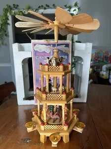 Christmas Candle Tower Nativity  Carousel Tour  COMPLETE NO SOOT! 3 Candles* - Picture 1 of 18