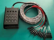 Audio XLR Stage Box Snake 16 Canales 30 pies 30' (12 envía 4 devoluciones)