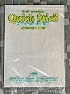 Open Package 9x12" White Quick Stick Adhesive Backed Felt - Picture 1 of 1