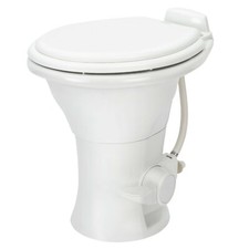 Ceramic RV Toilet | Standard 18" Height | Camper Toilet | White | Toilet