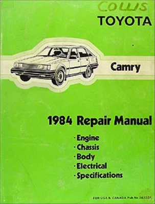 Manual De Taller Original Toyota Camry 1984 Libro De Servicio OEM - Imagen 1 de 2