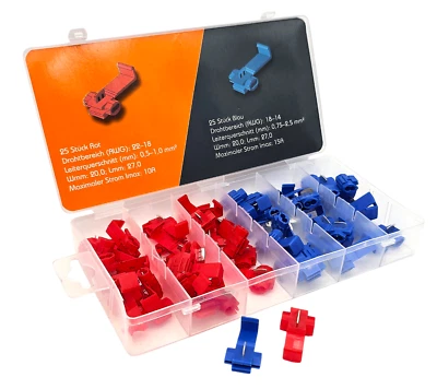 Schnellverbinder Kabelverbinder Stromdieb 50tlg. Abzweigverbinder SET KFZ HERO - Bild 1 von 4