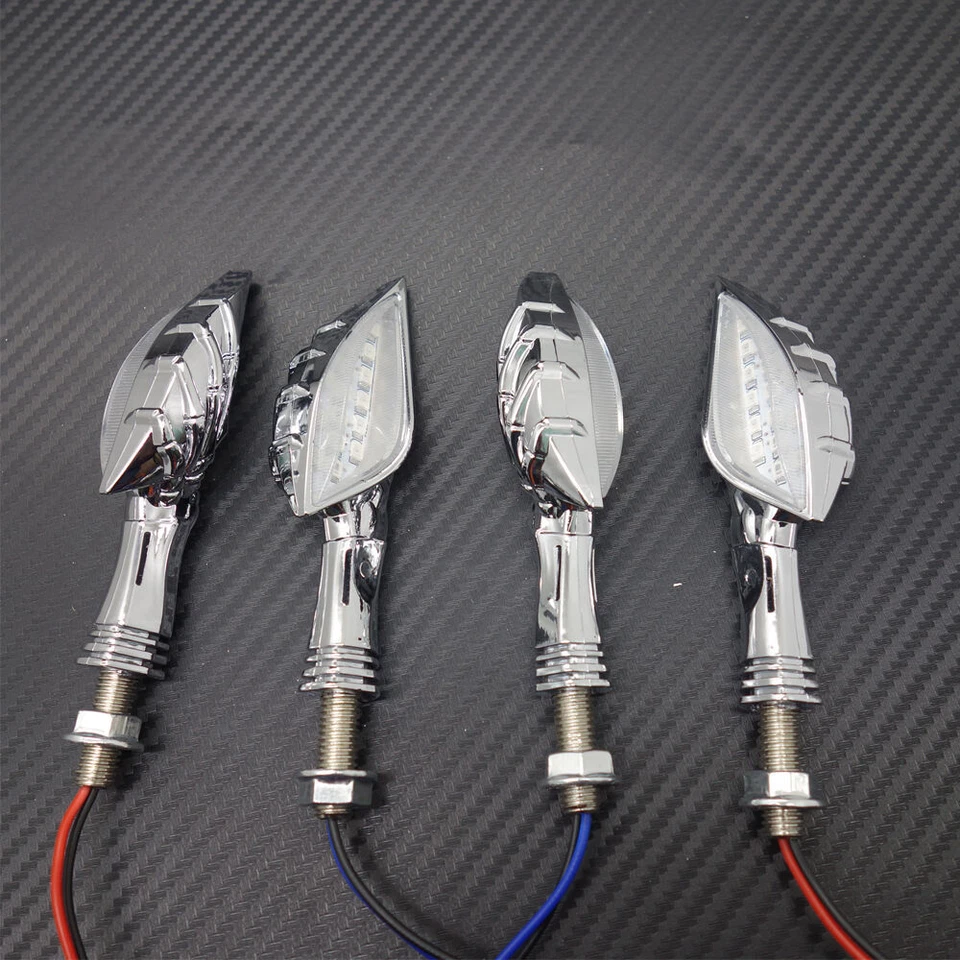 4x Luz de señal de giro para motocicleta Harley-Davidson Blackline Cross Bones Dyn Foto 1 de 4