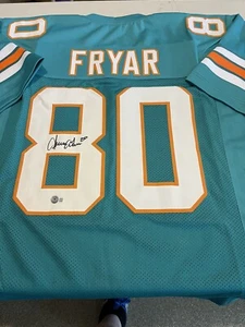 Miami Dolphins Irving Fryar #80 Signed HOME JERSEY  Beckett Certified - Picture 1 of 2