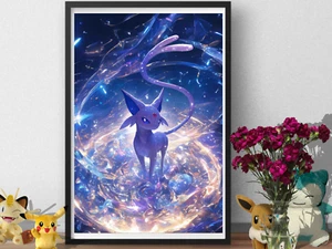 Pokemon Espeon Poster Print | Psychic-Type Eeveelution Pokémon Wall Art - Bild 1 von 4
