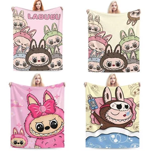 Cute Macaron Cartoon Monster Soft Flannel Throw Blanket For Home Decor - Picture 1 of 18