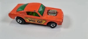 Matchbox Superfast No.8 Ford Mustang Wild Cat Dragster Orange Green Vintage 1:64 - Picture 1 of 4