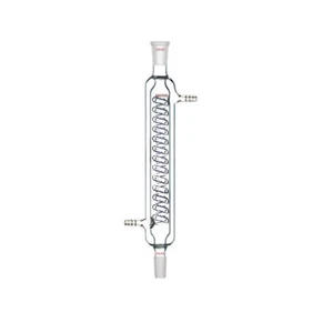 24/40 200mm Glass Coil Condenser Jacketed Double Jecket Lab Glassware - Picture 1 of 1