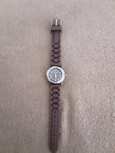 Geneva brown with diamonds Women’s watch - Picture 1 of 6