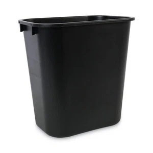 Soft-Sided Wastebasket, 14qt, Plastic, Black - Picture 1 of 4