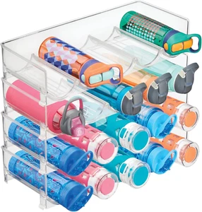 Plastic Free-Standing Water Bottle and Wine Rack Storage Organizer for Kitchen C - Picture 1 of 12