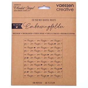 Mundart Stempel - Deutsch Text Prägefolder 15 x15cm "von Herzen" - Bild 1 von 2