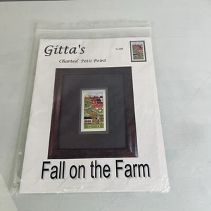 Gitta's Charted Petit Point G-010 Fall On The Farm Pattern Booklet - Imagen 1 de 4