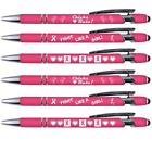 Breast Cancer Awareness Pens- Soft Touch, 3 Design 6 Pen Set 36082