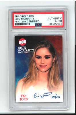# 1/1 Erin Moriarty Auto PSA 1 of 1 The Boys ACE Autograph Card STARLIGHT JSA - Image 1 of 3