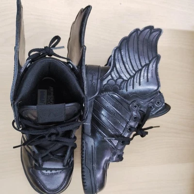 Adidas Jeremy Scott Kids Wing Black High-Top Sneakers, Used, No Charger - Photo 1/4