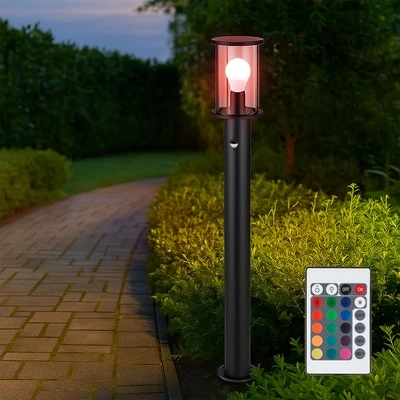 Stehleuchte Außenlampe Wegeleuchte RGB LED Fernbedienung dimmbar Bewegungsmelder - Bild 1 von 4