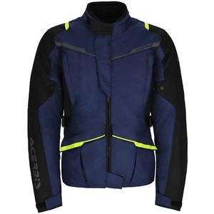 Acerbis X-Travel Textile Motorbike Motorcycle Jacket - Blue / Yellow - Picture 1 of 7