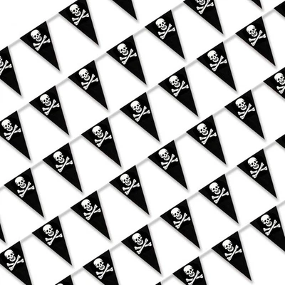 MARFOREVER 164 Pies Halloween Pirata Banderín, 80 Piezas Pirata Fiesta de Cumpleaños  Foto 1 de 4