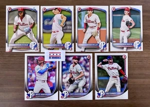 Set completo squadra carta Topps Bowman 2025 base, prospettive e radiocomandi - Phillies - Foto 1 di 1