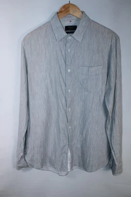 Rag & Bone Men's Large Gray Classic Fit Button Down Shirt - Image 1 of 4